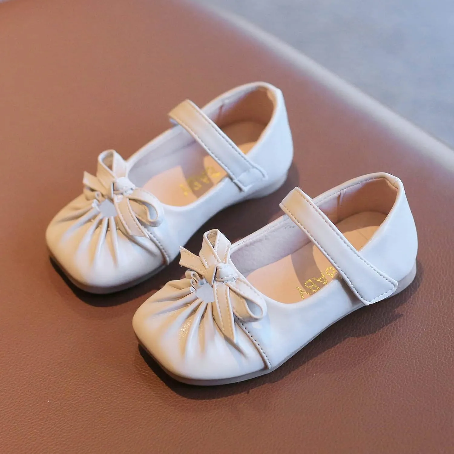 Toddler Sandals Leather Girls Shoes Flats Shoes Toddler Kids Baby Party School 1-6Y Dress Adjustable Slides
