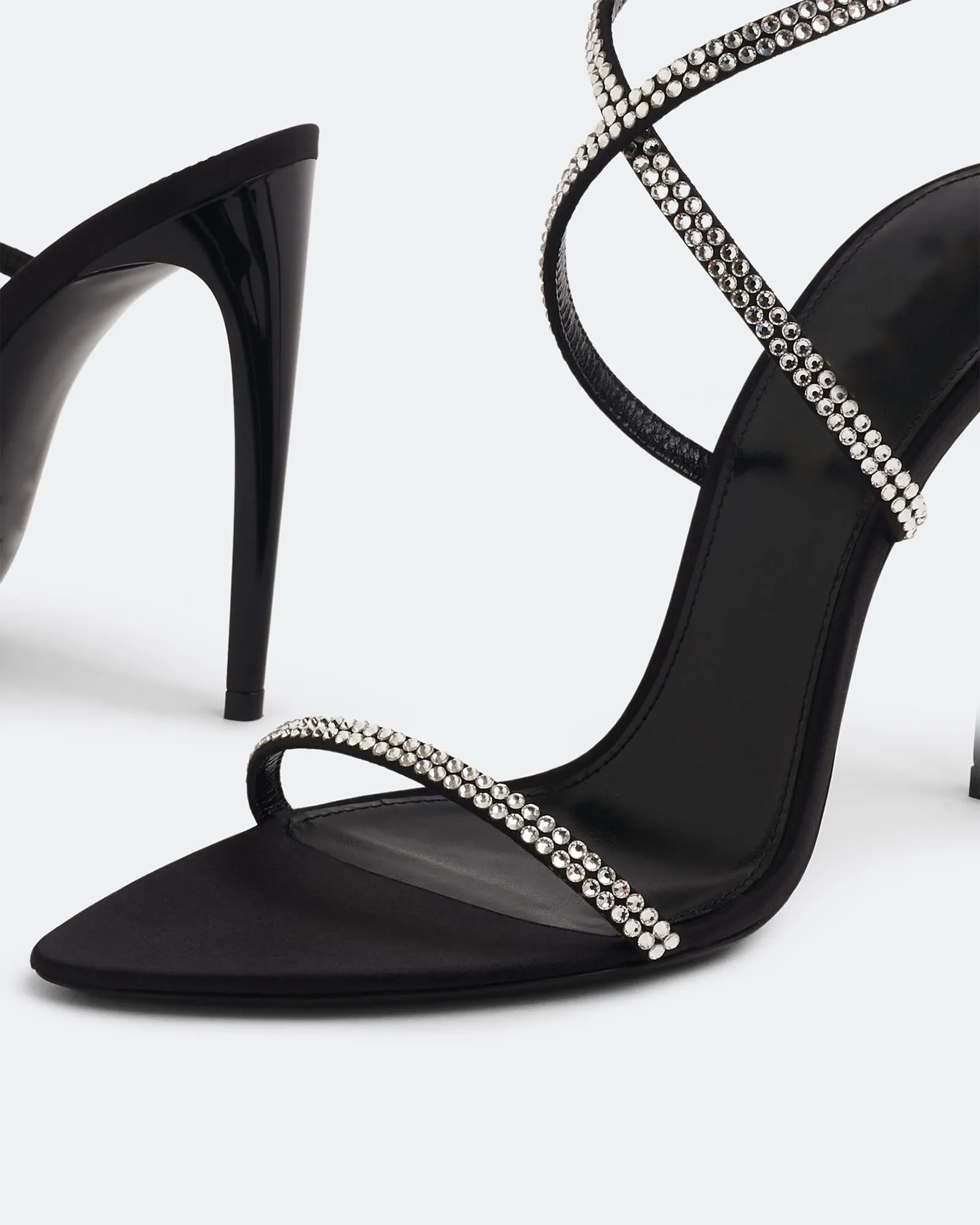 Vahide Rhinestone Cross Strap Sandals