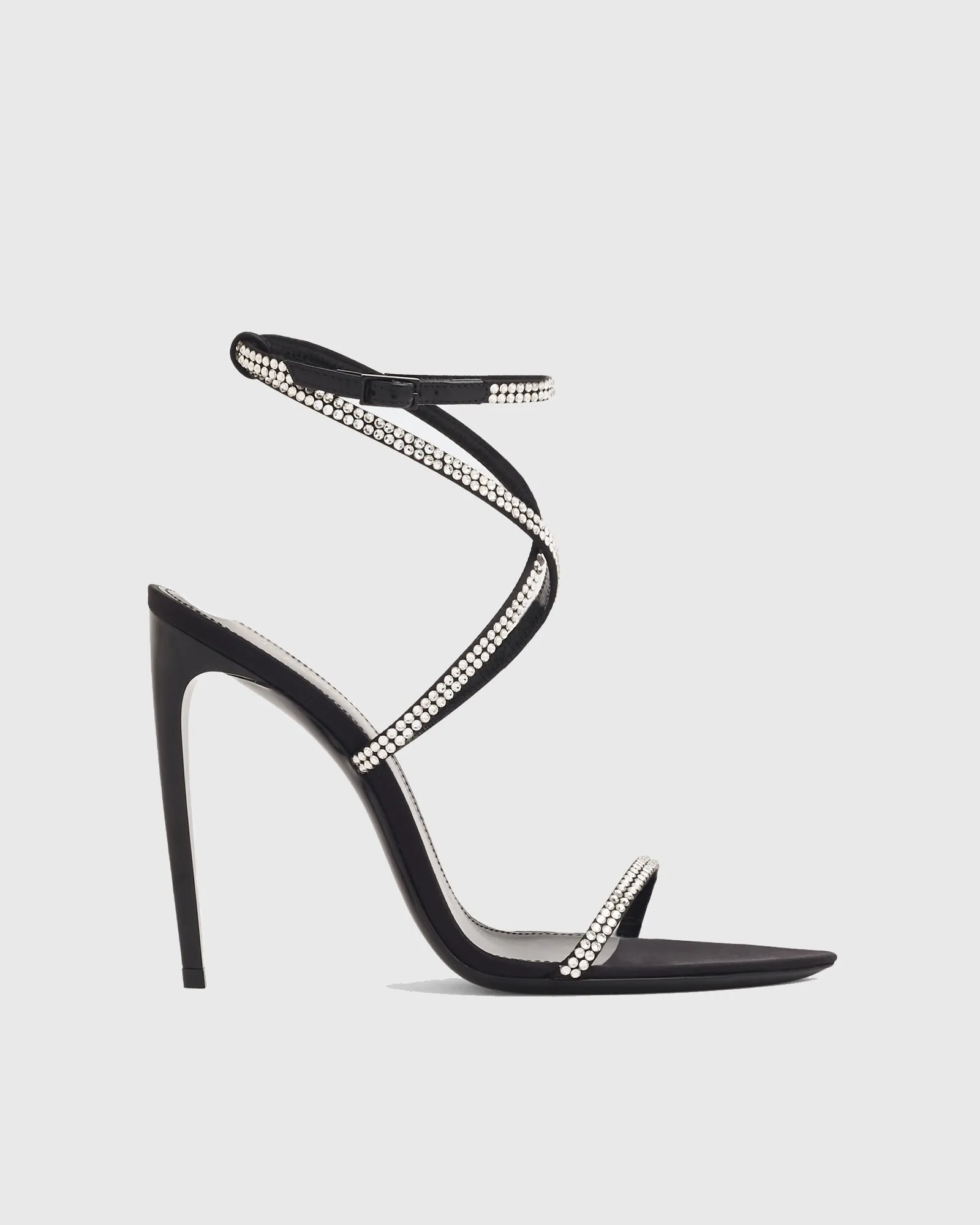 Vahide Rhinestone Cross Strap Sandals