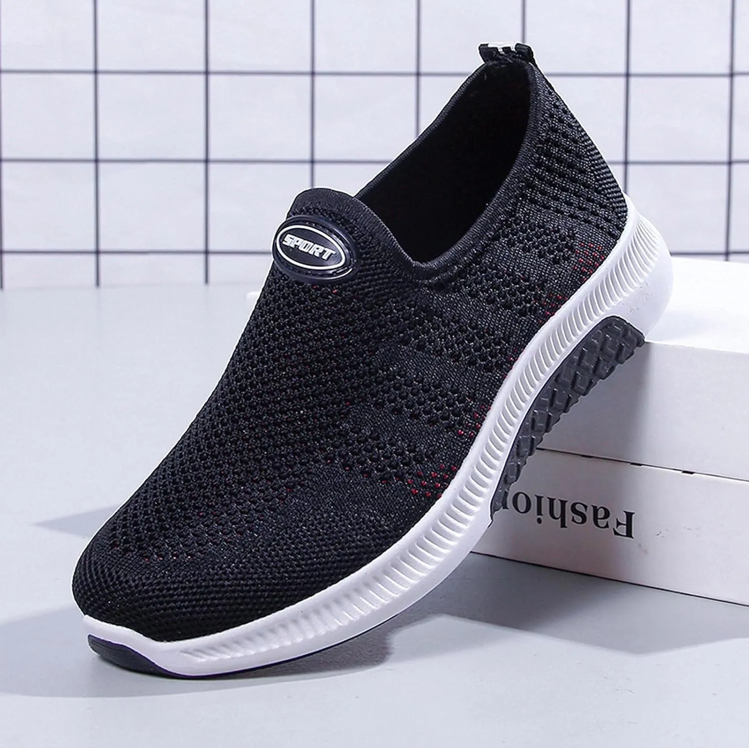 White Slip On Sneakers for Women Size 9 Orthopedic Shoes for Women Dressy Wide Black Shoes Women Casual 5.5 Plantar Fasciitis Shoes Women Flats Zapatos De Mujer Antideslizante para Cocina