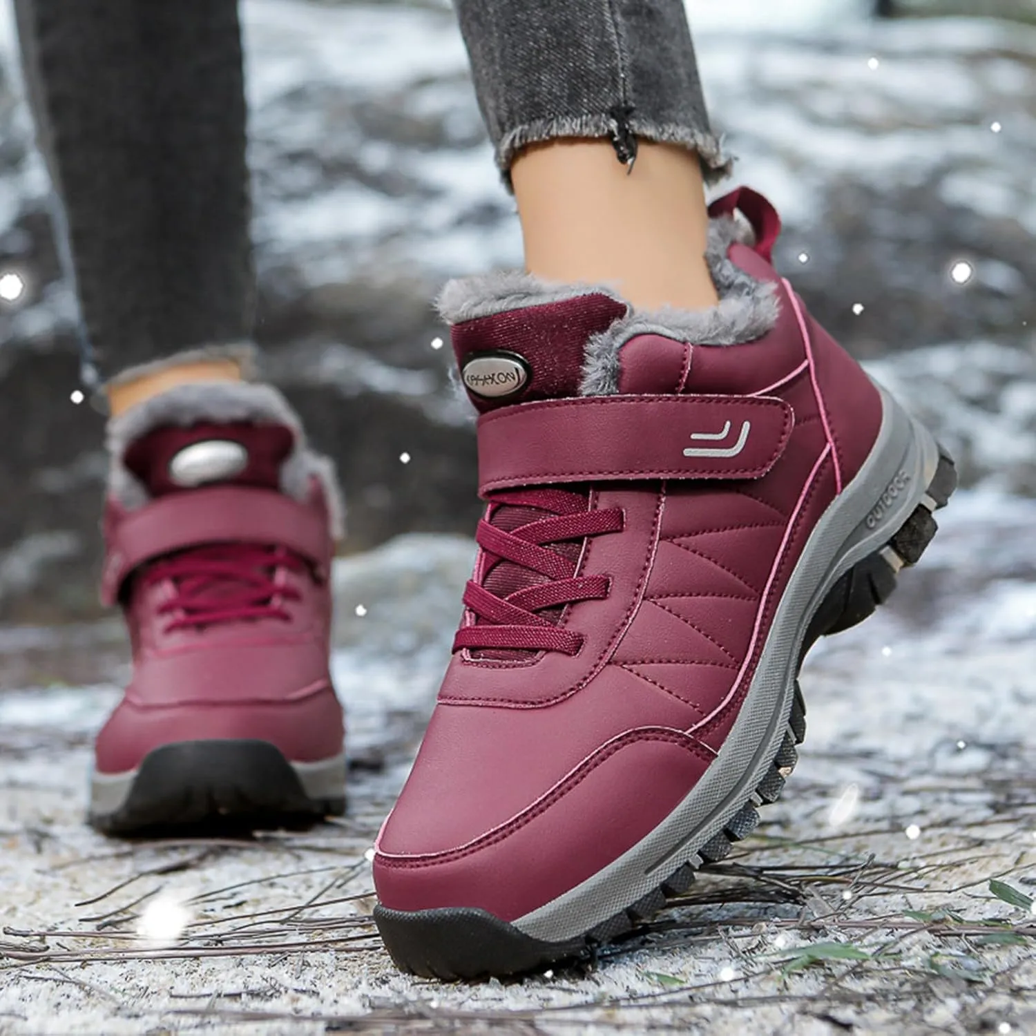 Winter Boots Woman Cotton Shoes Anti Slip Boots For Women Snow Boots Waetpoof Women Warm Snow Boots