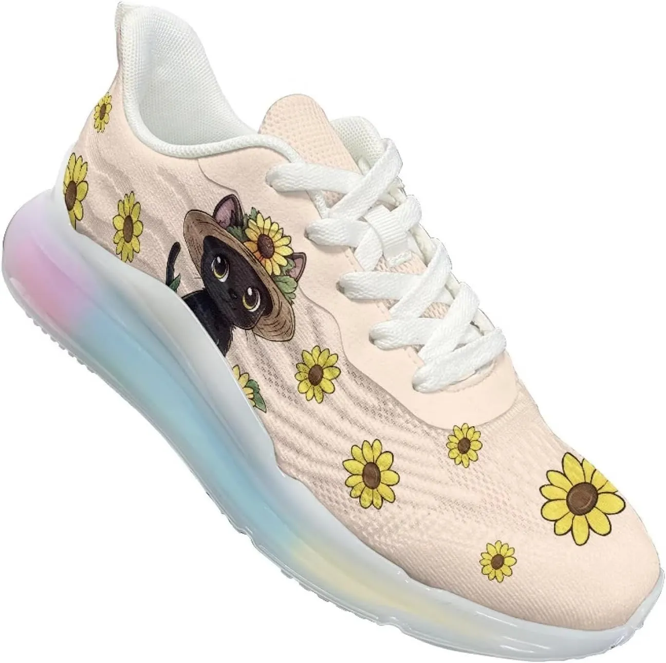 Women's Air Cushion Running Shoes Non Slip Breathable Mesh Sports Sneakers Comfort Arch Support Walking Shoes US 6-11