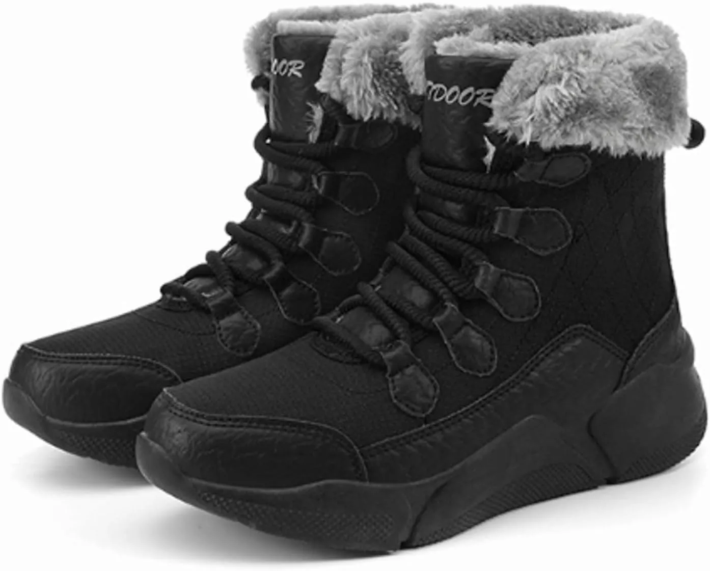 Women's Mid Calf Water proof Winter Snow Boots Lightweight Warm NO-Slip Warm Outdoor Mid-Calf Shoes
