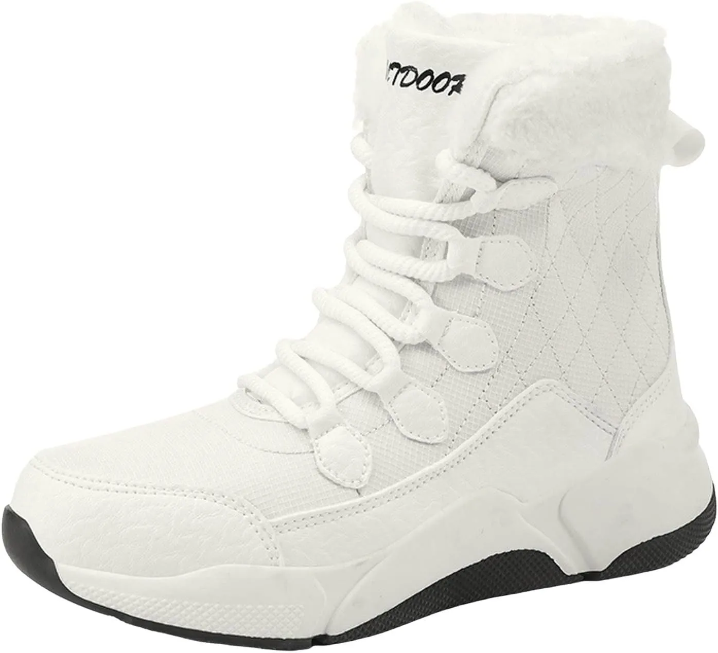 Women's Mid Calf Water proof Winter Snow Boots Lightweight Warm NO-Slip Warm Outdoor Mid-Calf Shoes