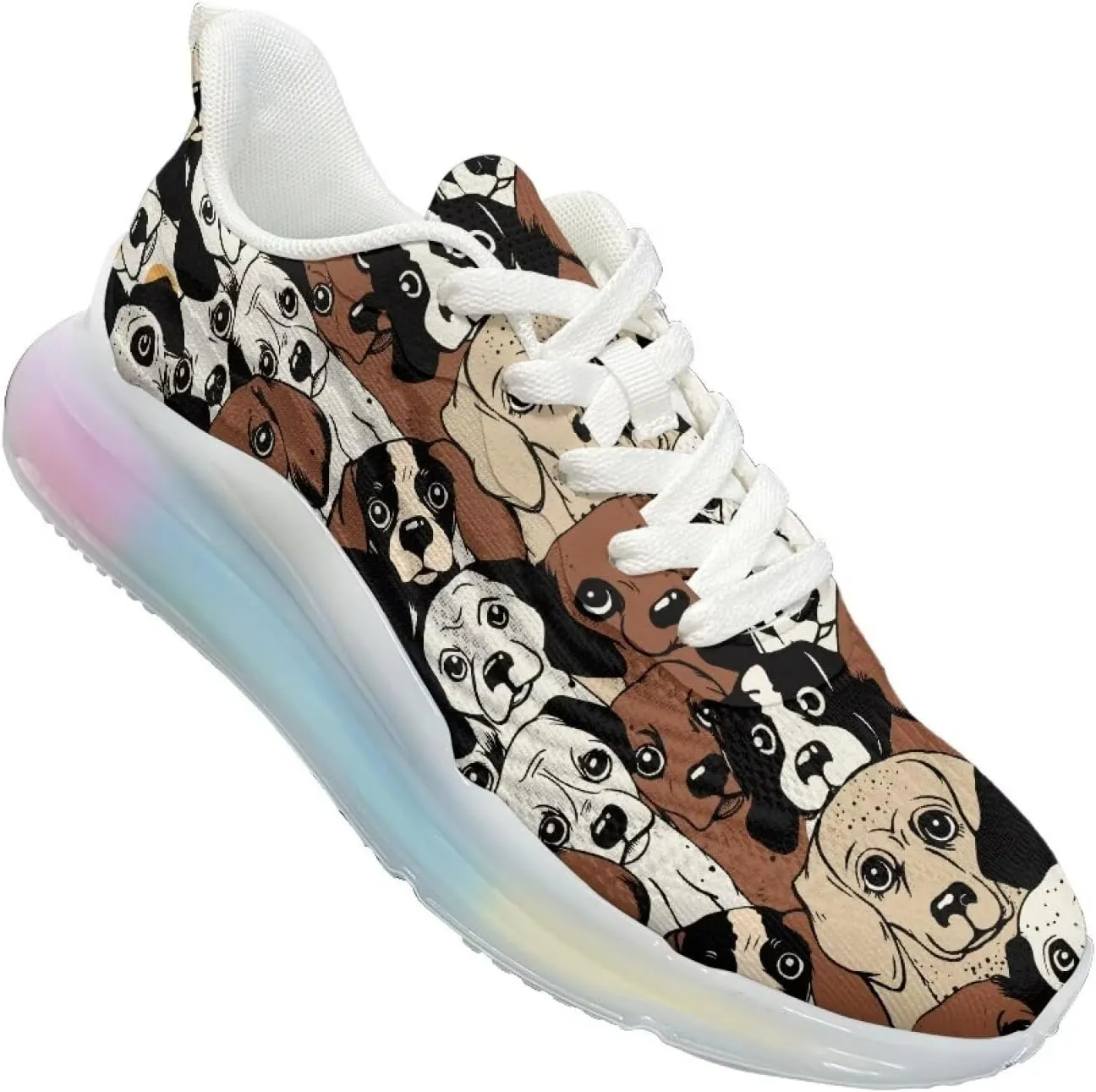 Women's Sneakers Lightweight Air Cushion Shoes Sports Running Tennis Shoes Non Slip Breathable Mesh Athletic Sneakers Walking Shoes US 6-11