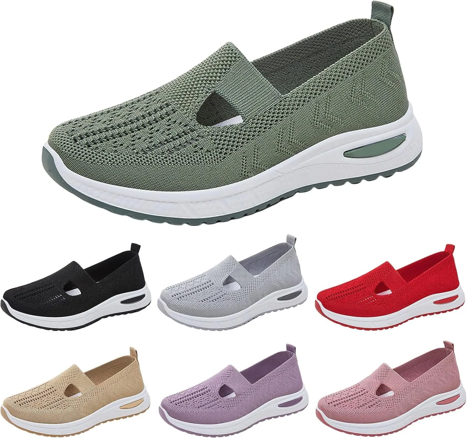 Women's Woven Orthopedic Breathable Soft Shoes Mens Running Shoes Mesh Shoes Dressy Casual Women's Fashion Sneakers White Tennis Shoe Casual Loafers
